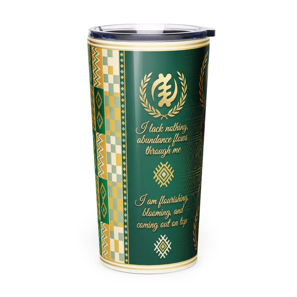 Abundant Queen African Affirmation Tumbler for Black Women - Cimarron: Threads of Liberation