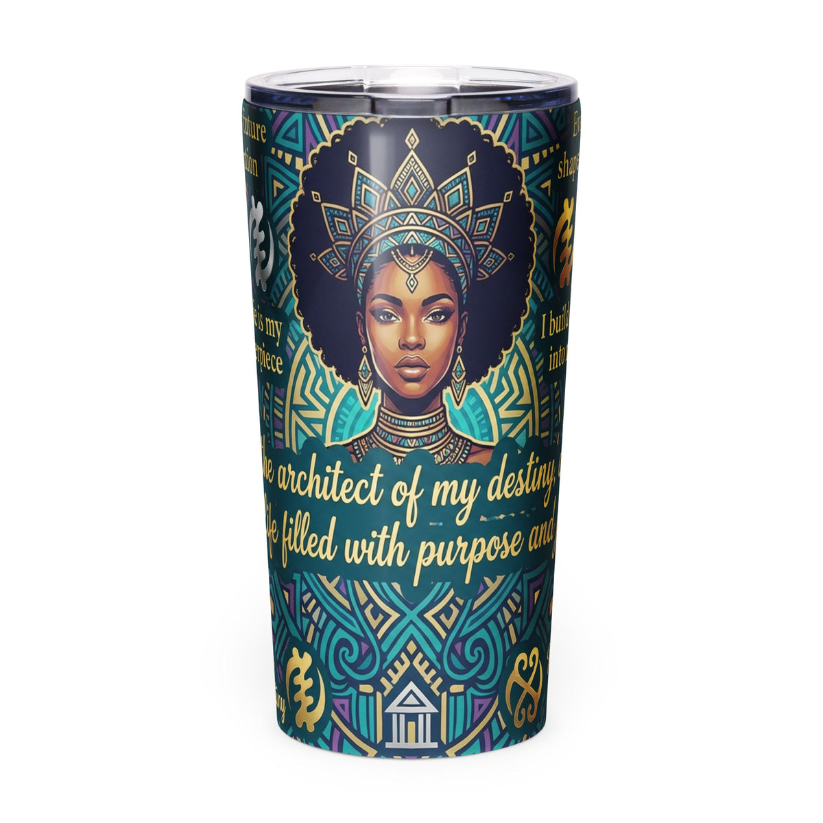 Architect of Destiny Affirmation Tumbler for Black Women - Cimarron: Threads of Liberation