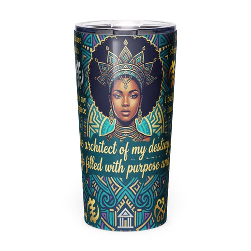 Architect of Destiny Affirmation Tumbler for Black Women - Cimarron: Threads of Liberation