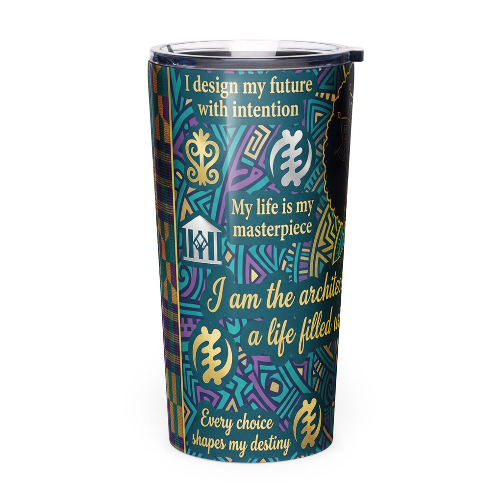 Architect of Destiny Affirmation Tumbler for Black Women - Cimarron: Threads of Liberation