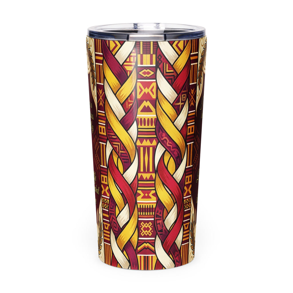 Divine Luxury African Affirmation Tumbler for Black Women - Cimarron: Threads of Liberation