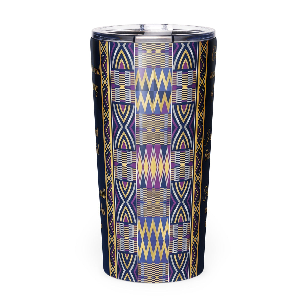 Fearless Power African Affirmation Tumbler for Black Women - Cimarron: Threads of Liberation