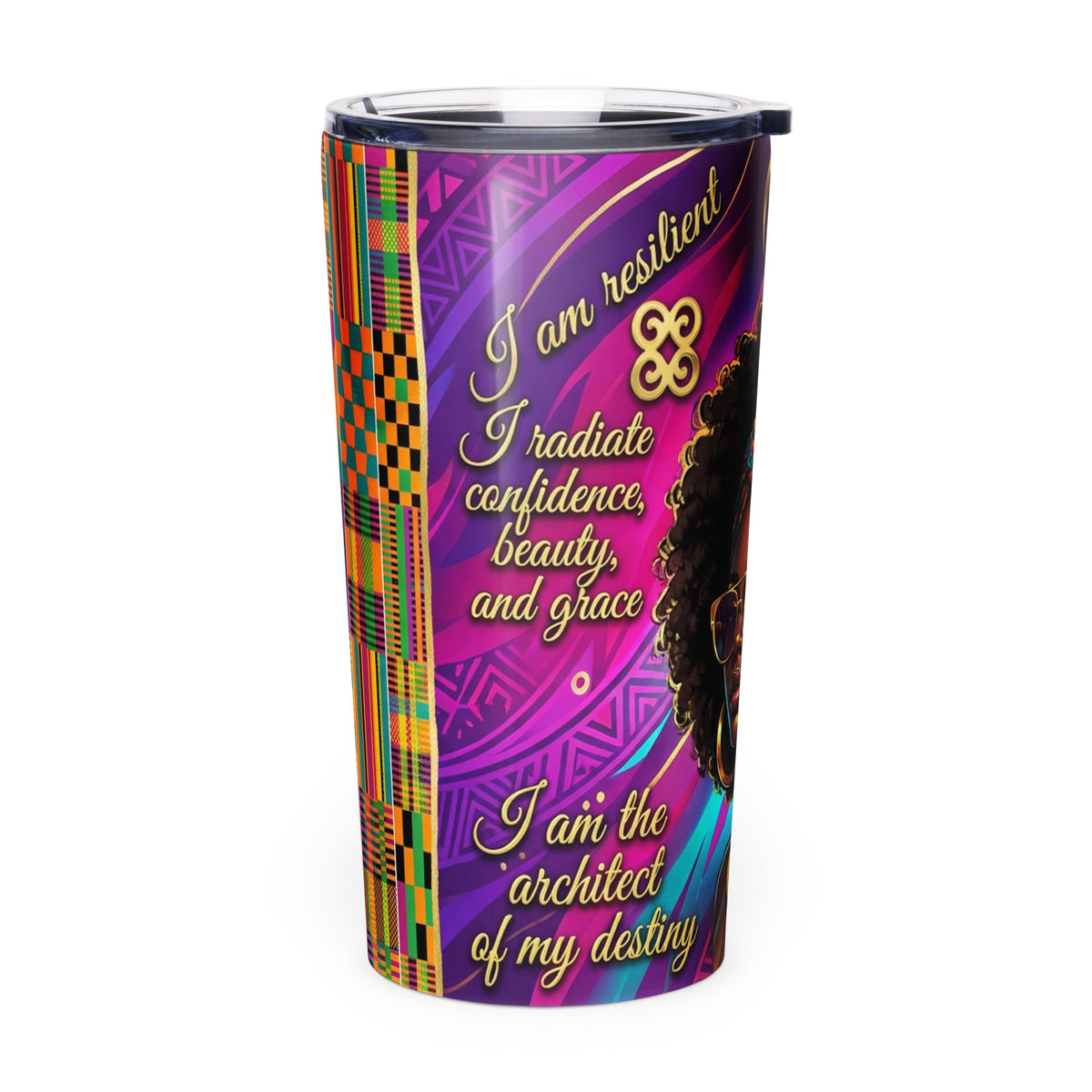 "I Am Resilient" - Black Women Empowerment Tumbler - Cimarron: Threads of Liberation
