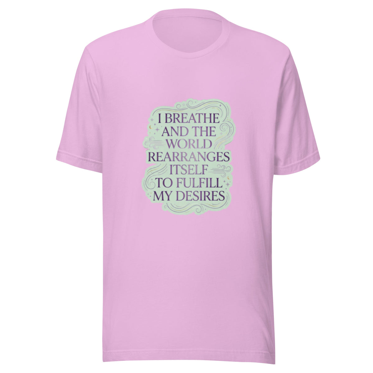 : I Breathe and the World Rearranges - Abundance Affirmation Tee - Cimarron: Threads of Liberation