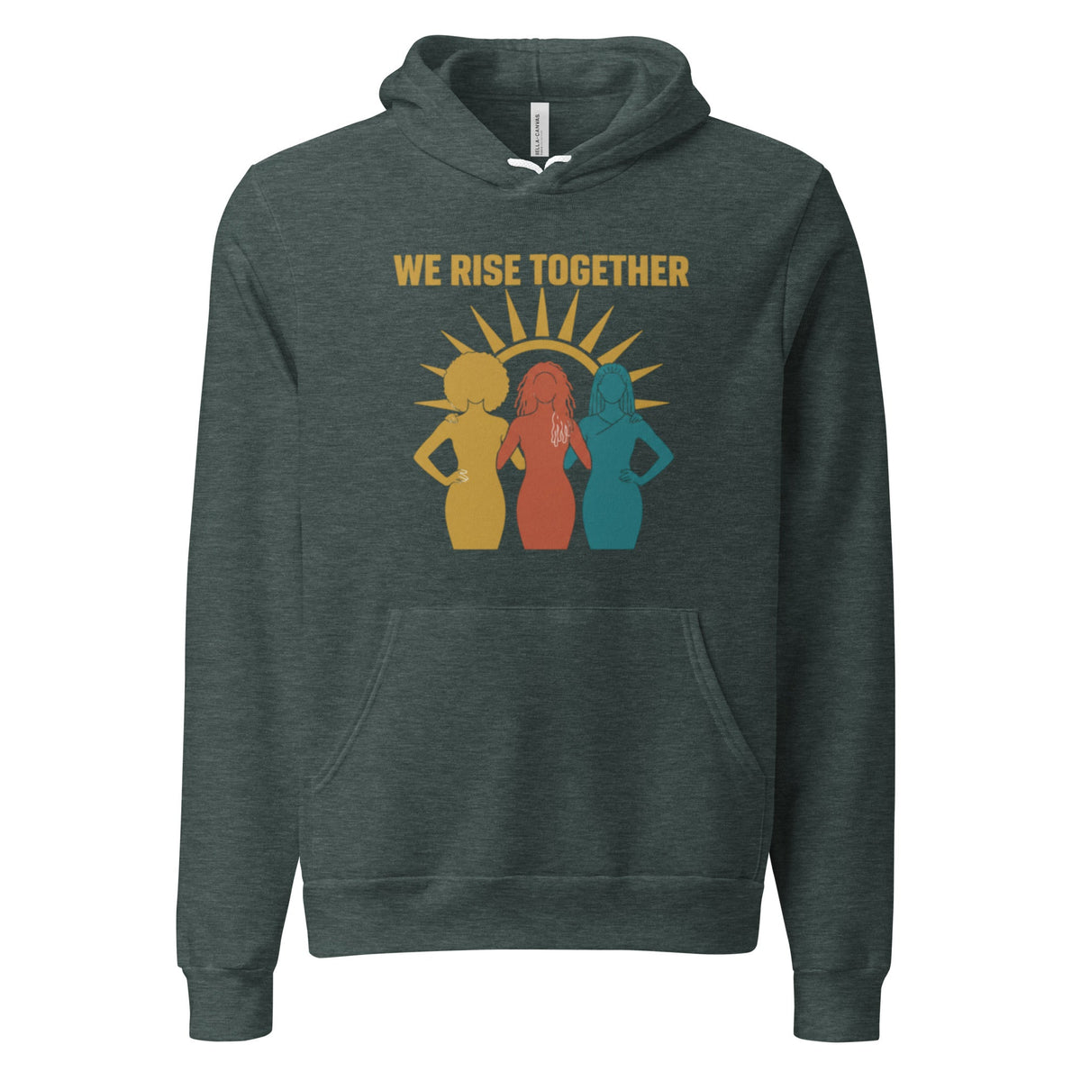 We Rise Together - Black Women Empowerment Hoodie - Cimarron: Threads of Liberation